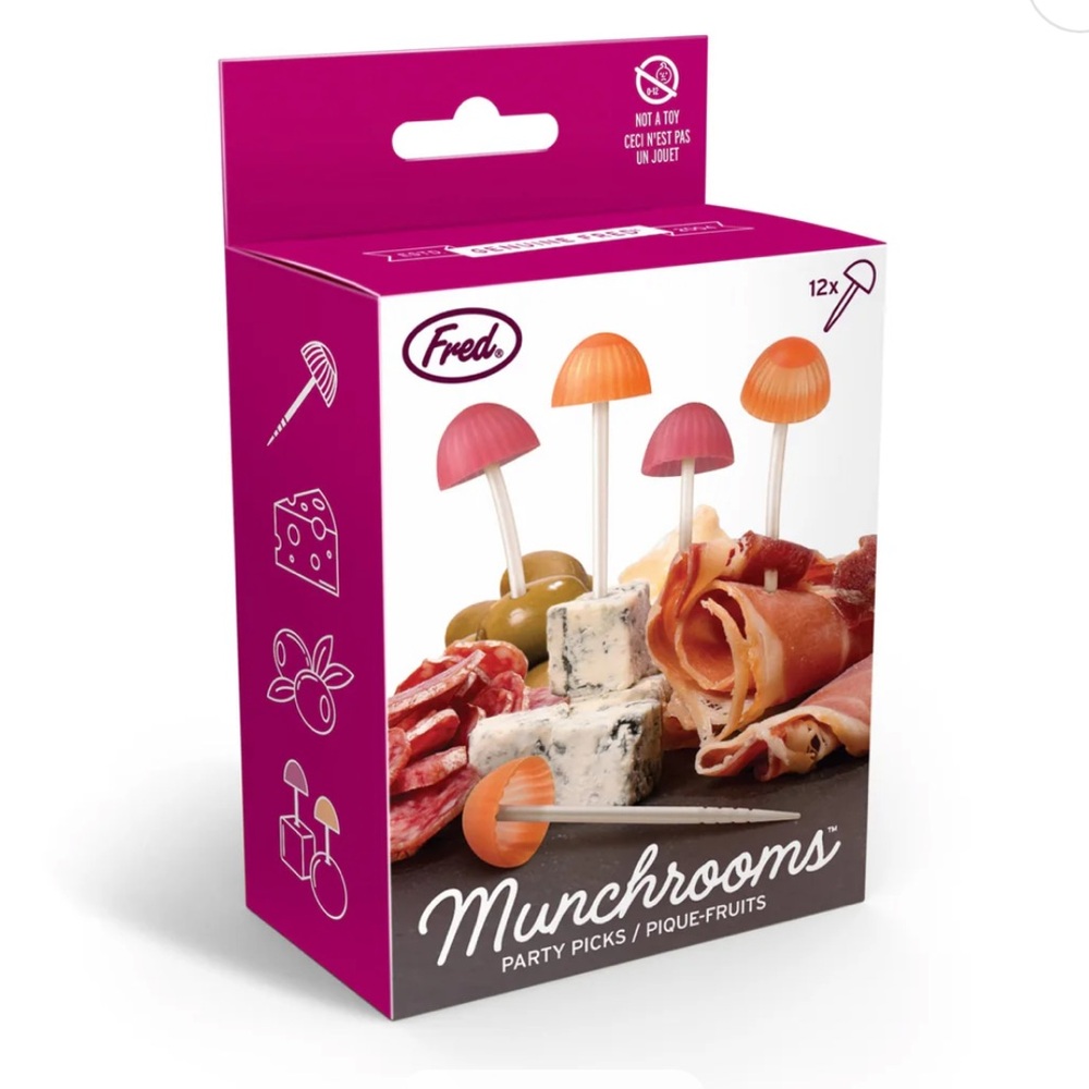 Fred & Friends - Munchrooms Party Picks for Charcuterie Boards & Appetizers